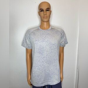 Lululemon Metal Vent Tech Shirt Gray Purple Crew Short Sleeve Mens Size M